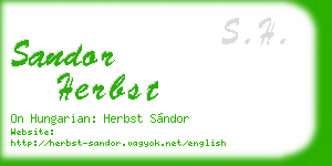 sandor herbst business card